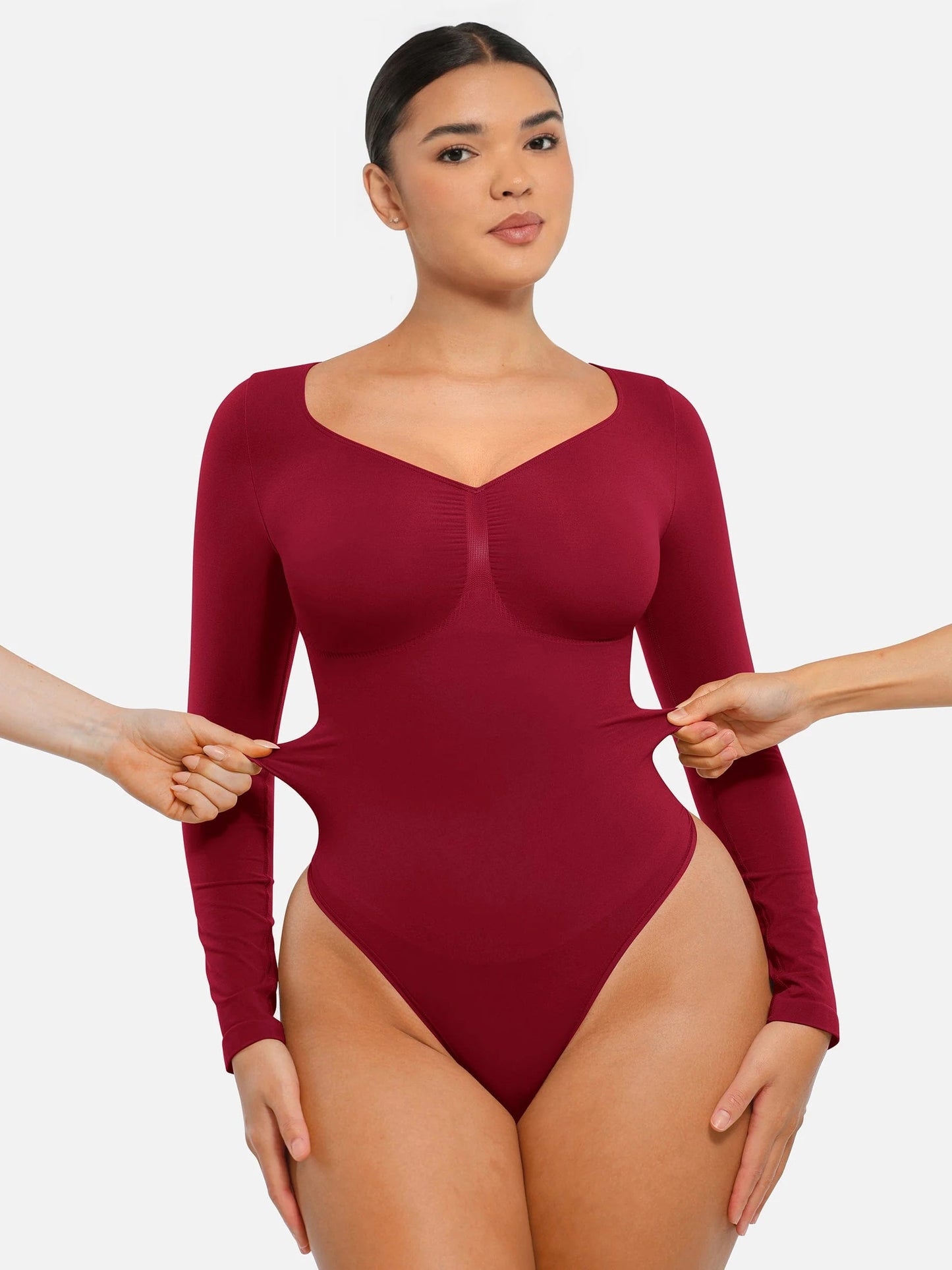 Long Sleeve Seamless Bodysuit with Tummy Control