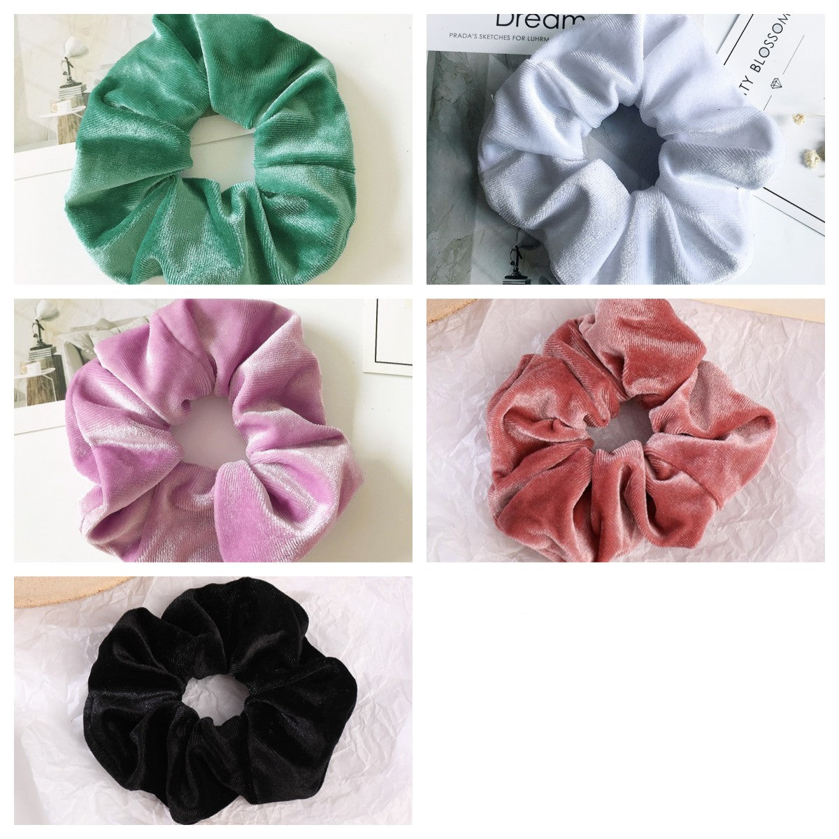Velvet Flannel Hair Tie - Fashion Ponytail Scrunchie