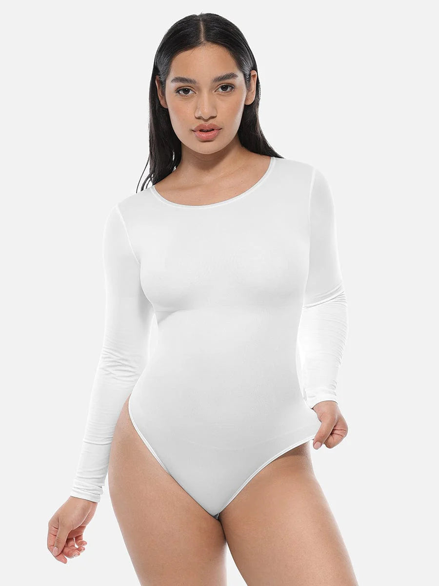 Seamless Long Sleeve Corset Shapewear Bodysuit