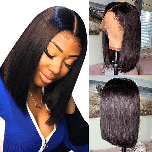 13x4 Brazilian Straight Human Hair Lace Front Wig