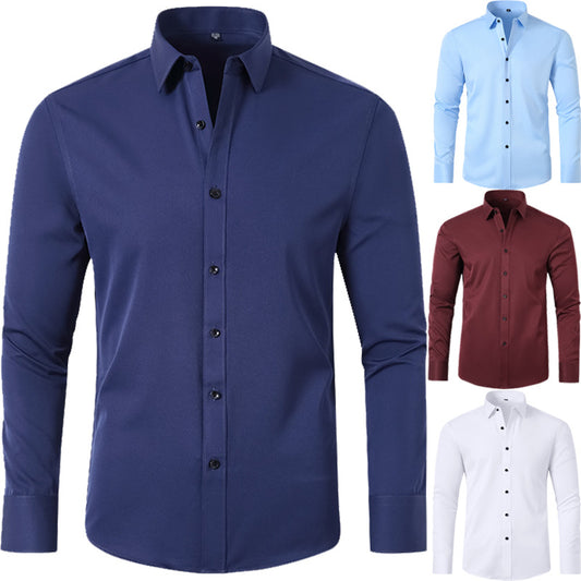 Men's Wrinkle-Free Stretch Business Shirt